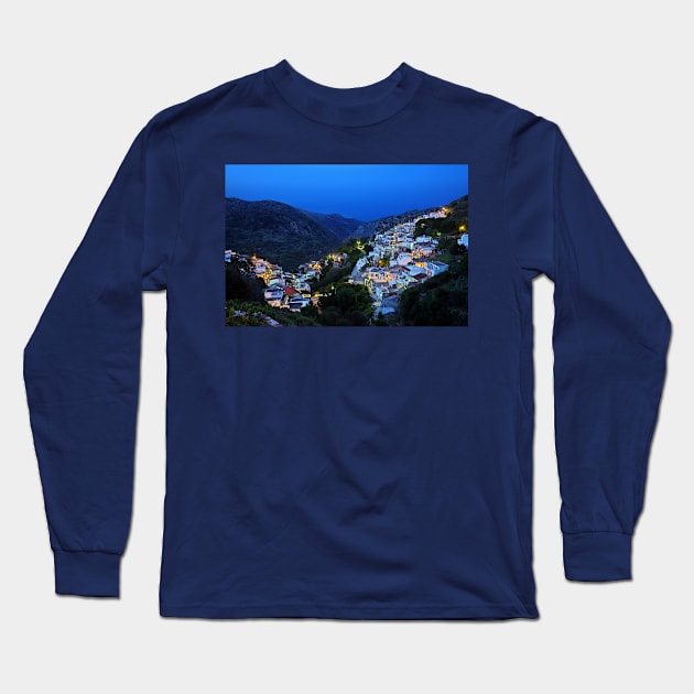 Koronos village, Naxos island Long Sleeve T-Shirt by Cretense72